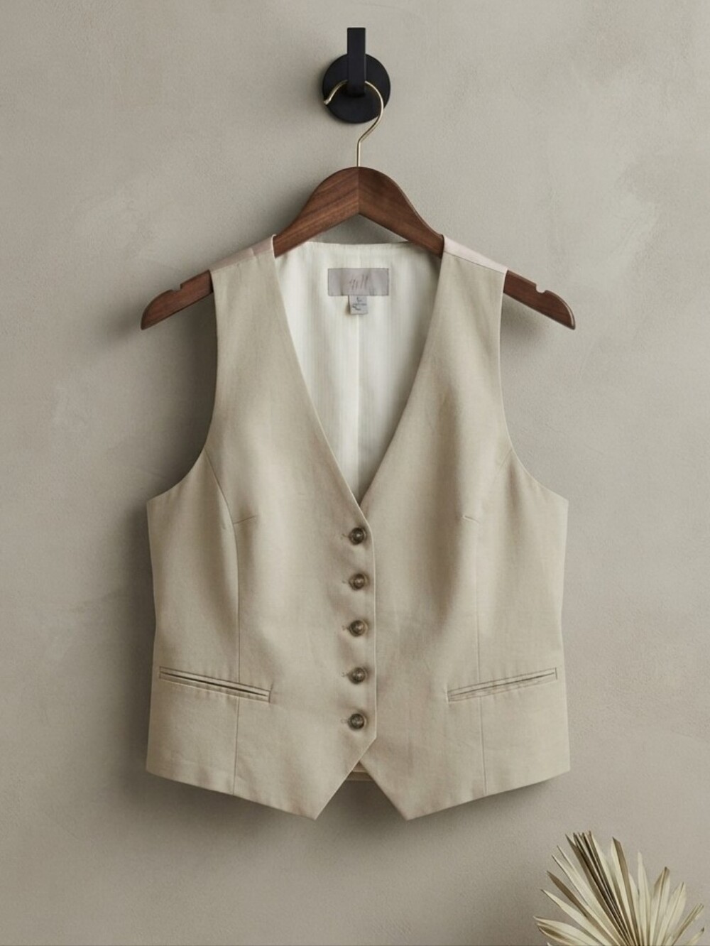 H&M Light Silver-Gray Lined Jacket Interior